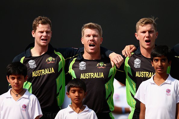 during the ICC World Twenty20 India 2016 Super 10s Group 2 match between Australia and New Zealand at HPCA Stadium on March 18, 2016 in Dharamsala, India.
